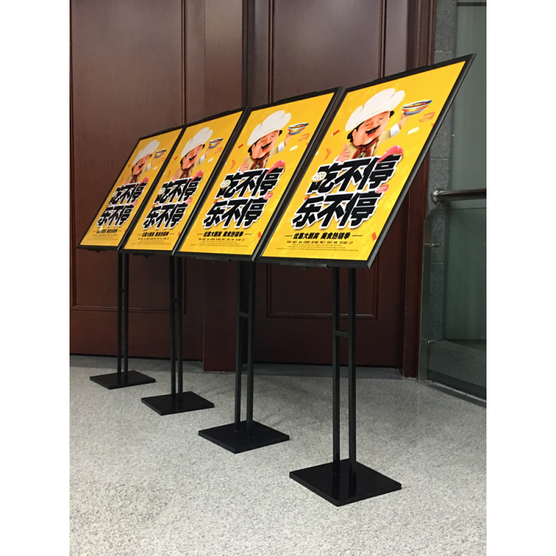 金色铝合金画框广告展示架 兼具美观与稳固的绝佳选择